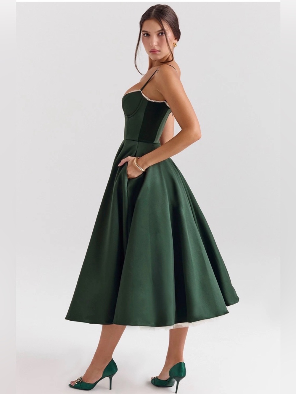 House of CB Forest Green Mademoiselle NWOT - Picture 4 of 4